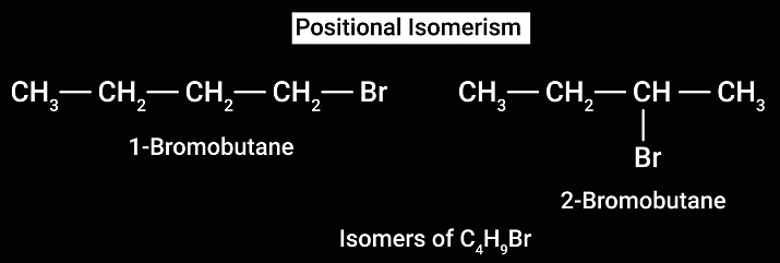 Positional Isomerism (Isomers of C4H9Br)