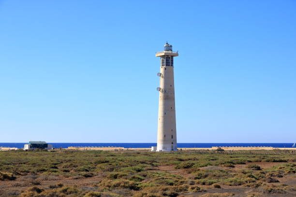 istock Faro de Morro Jable, Lighthouse on Morro Jable beach on Jandia peninsula in sunrise light, Fuerteventura, Canary Islands, Spain 2148369952