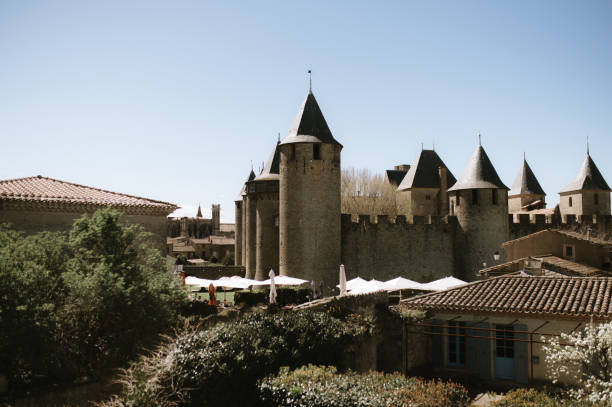 The city of Carcassonne at night in November 2025