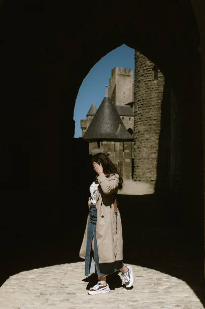istock Young woman in a fortified wall 2148370828