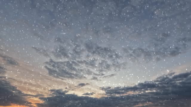 timelapse clip with snow weather on nice sunrise