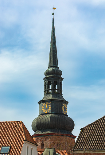 Bell tower of baroque St. Cosmae et Damiani chruch, Stade, Germany