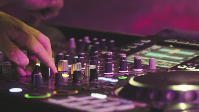 DJ plays music mixing.