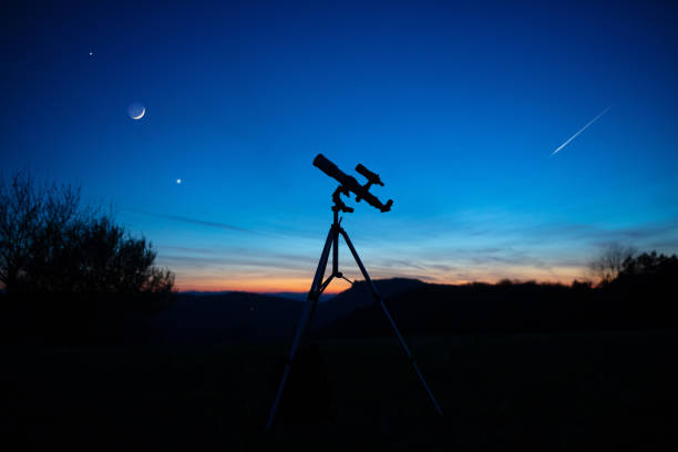 istock Astronomical telescope for observing stars, planets, Moon and other celestial objects. 2148373691
