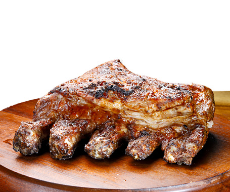 Roasted rib with barbecue sauce