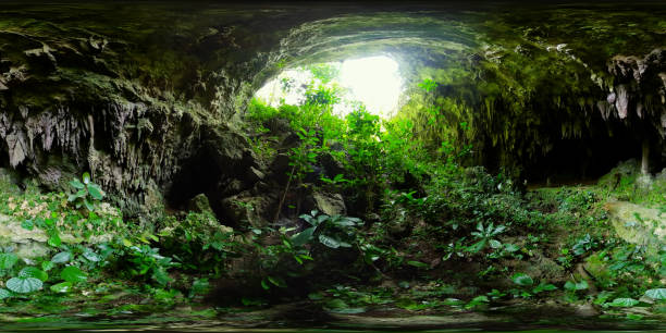istock Underground caves. Philippines. 360 panorama VR. 2148377194