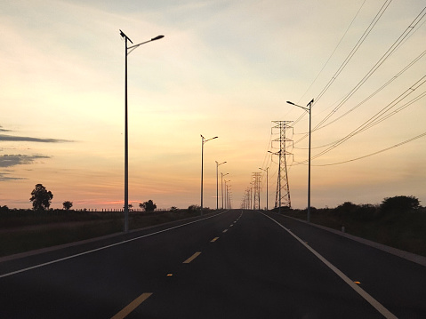 New highway connecting Siem Reap, the second-largest city of Cambodia and gateway to the famous Khmer site of Angkor.