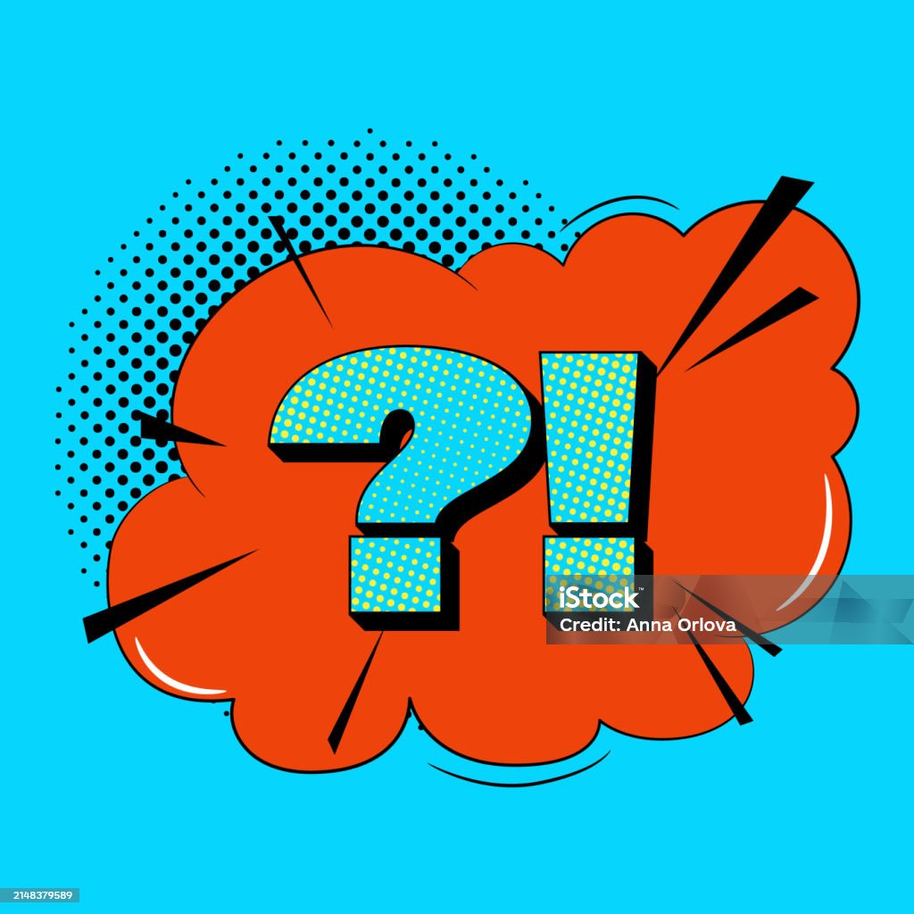 Sound Question Mark Question Mark Speech Bubble In Trendy Pop Art Style Comic Sound Effect ...