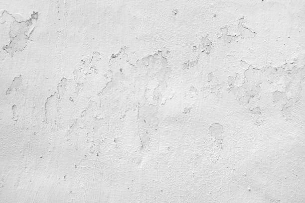 White painted old grunge wall concrete texture as a background