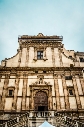 Front View Of Church Of Saint Catherine of Alexandria In Palermo, Sicily