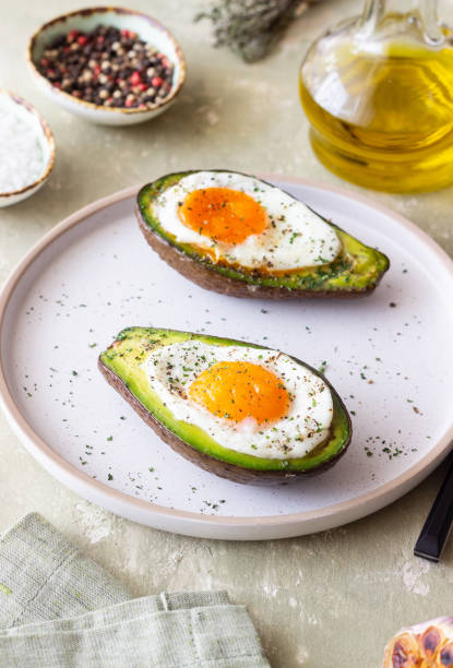 istock Avocado baked with egg. Healthy eating. Diet. 2148381959