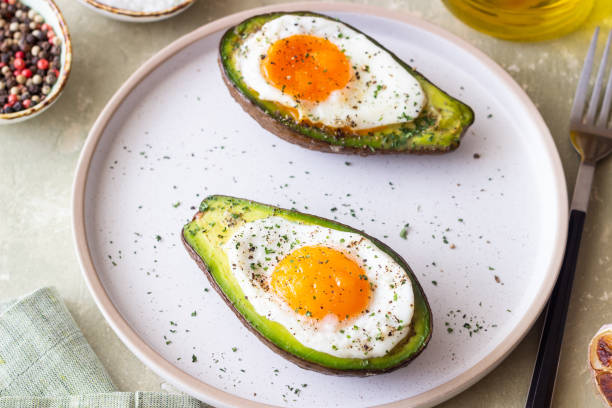 istock Avocado baked with egg. Healthy eating. Diet. 2148381960