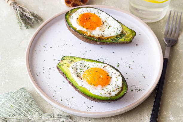 istock Avocado baked with egg. Healthy eating. Diet. 2148381992
