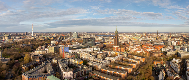 Hamburg Cityscape during spring