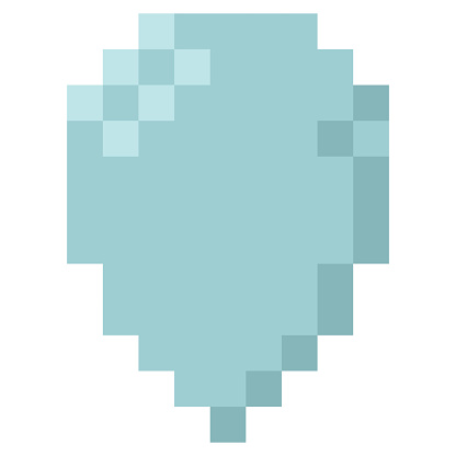 Shield for 8-bit games. Vector icon in pixel art style