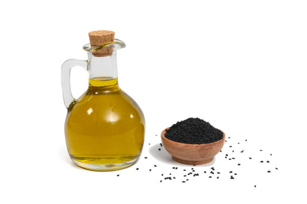 A bottle of black cumin seed oil