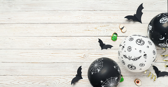 Concept of Halloween, Halloween balloon, space for text