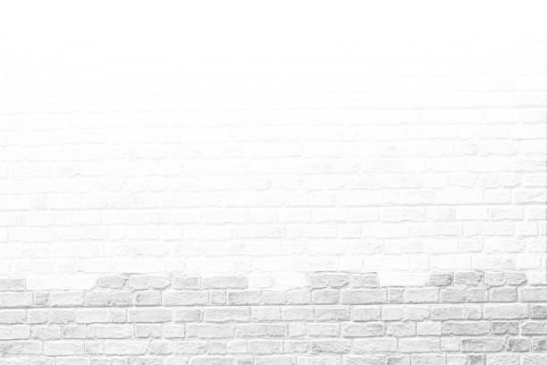 istock Brick wall with white hole, antique old grunge white and gray texture background. 2148385433