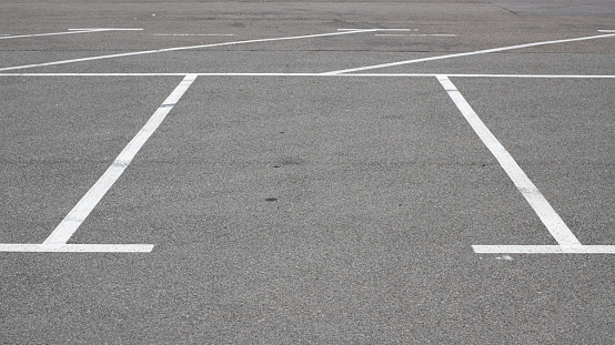 Empty parking place at store