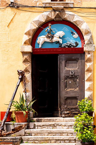 St George's house in the old town of Lovran, Istria, Croatia