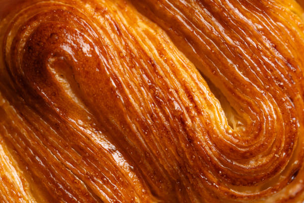 istock Close-up macro shot of Danish pastry texture. Bakery concept background 2148392562