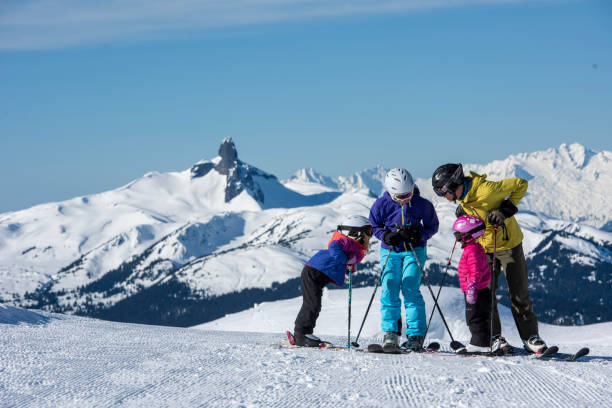 istock Ski family pause on ski slope 2148396874