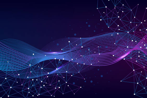 network connection background - tvorba sítě kontaktů stock ilustrace