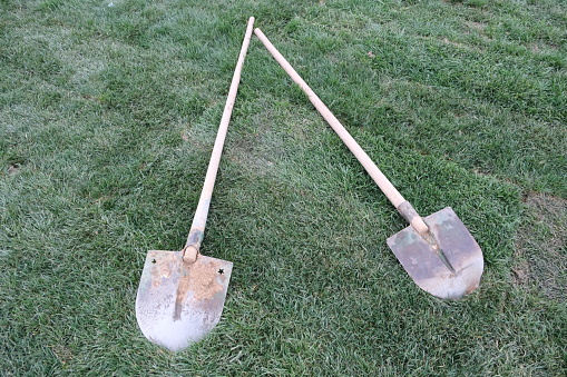 tools for gardening in spring: shovel