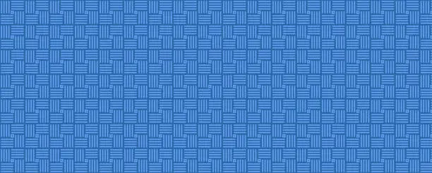 Vector illustration of seamless geometric patterns blue square. Vector illustration