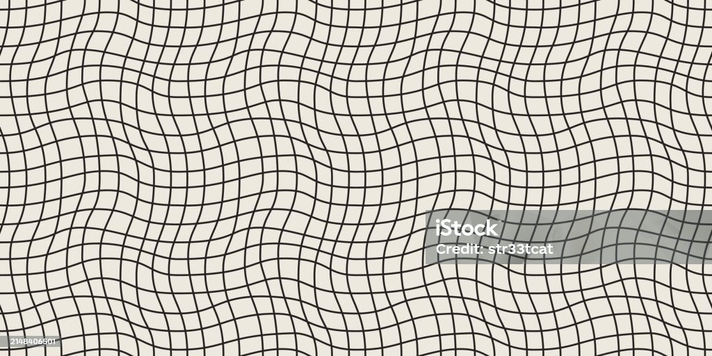 Checkers Pattern Seem Less Seamless Geometric Pattern With Woven And Distorted Checkers Stock ...