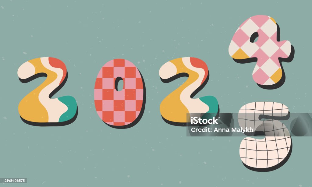 Von 2024 Bis 2025 Frohes Neues Jahr Logo Textdesign2025 Nummer