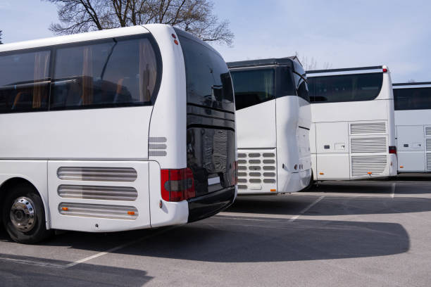 istock Parking of tourist buses 2148409623