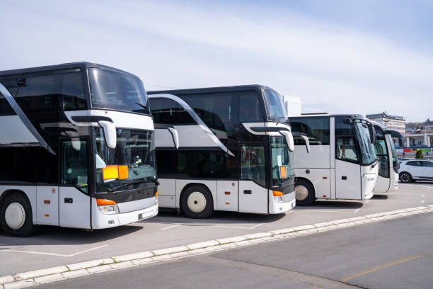 istock Parking of tourist buses 2148409730