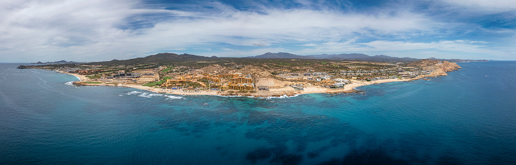 view from the sea of san jose del cabo baja california sur pacific ocean beach aerial panorama landscape view
