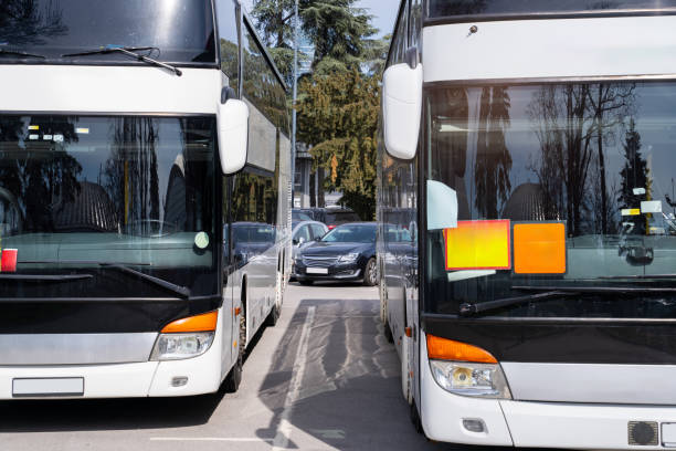 istock Parking of tourist buses 2148410524