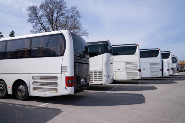 istock Parking of tourist buses 2148411709