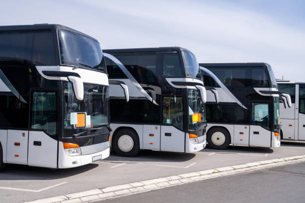 istock Parking of tourist buses 2148411710