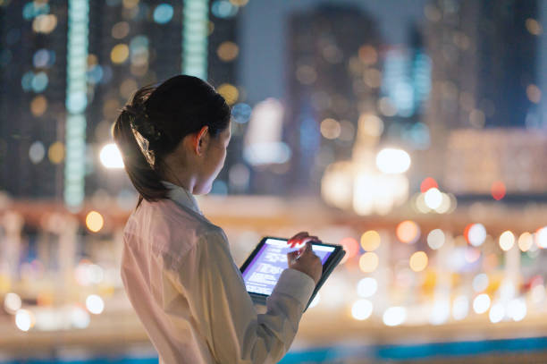 istock Modern Genz business women using Chatbot doing desgin project planning in her office 2148413959