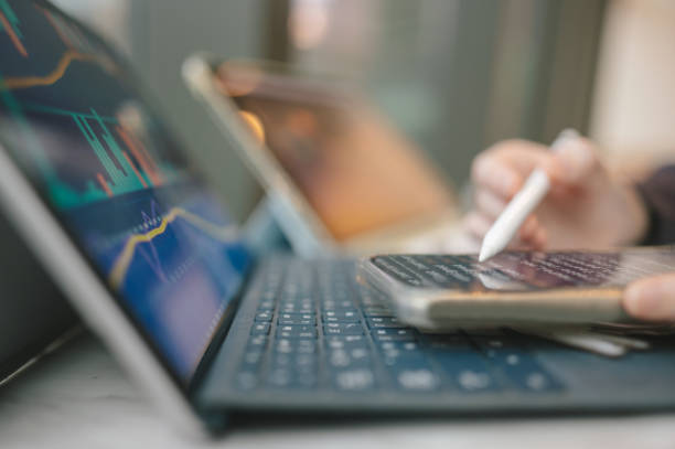 istock Young Entrepreneur Working With Financial Graphs And Charts Online, Using Business Software For Data Analysis 2148413990
