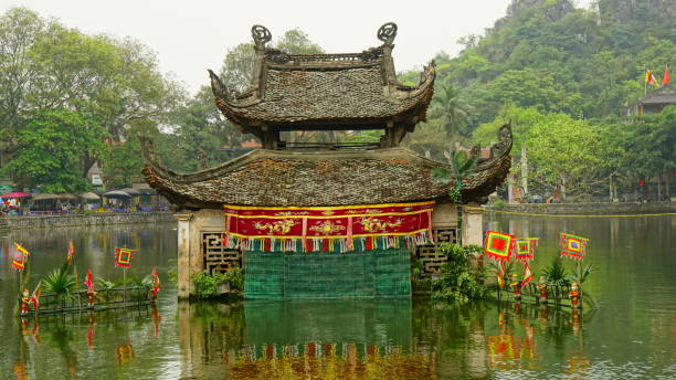 Close-up of Thay Pagoda, Hanoi