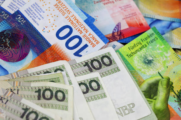 istock Paper money PLN and CHF 2148415614