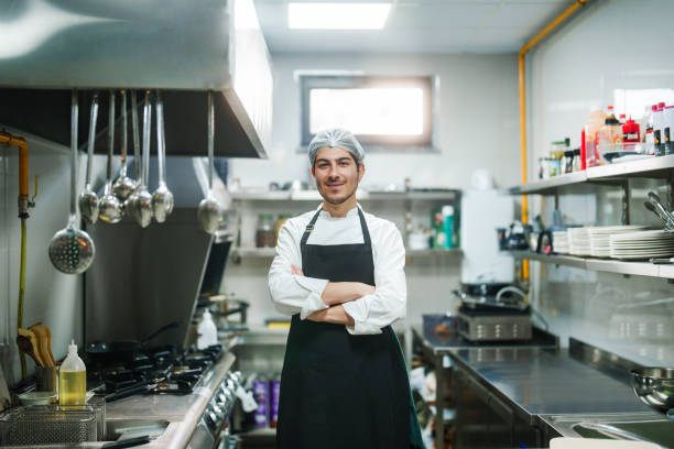 istock Portrait of a chef in restaurant kitchen. 2148417049