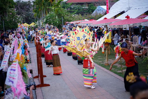 ChiangMai , Thailand - APR 11 2024 : Songkran festival 2024 (Thailand new year) In Chiang Mai Thailand.