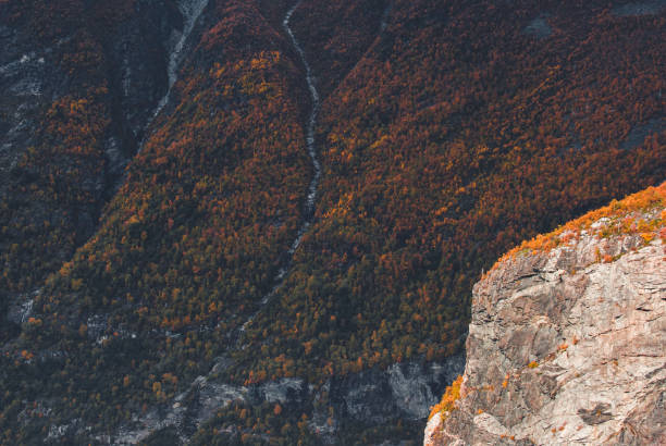 Mountain scenery with autumn colors