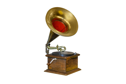 gramophone on clean background