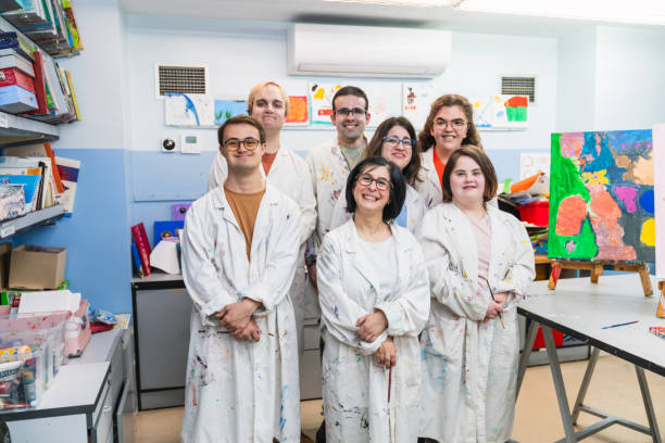 istock Unified Group Portrait of Art Students with Diverse disabilities 2148429162