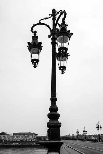 Straatlampen in Bordeaux, Frankrijk