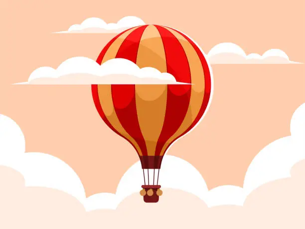 Vector illustration of Hot air balloon vector