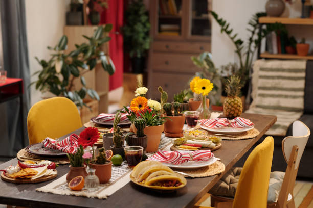 Homemade snacks and appetizers on table