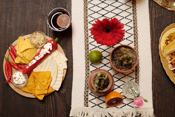 istock Festive table with snacks and flowers 2148435262
